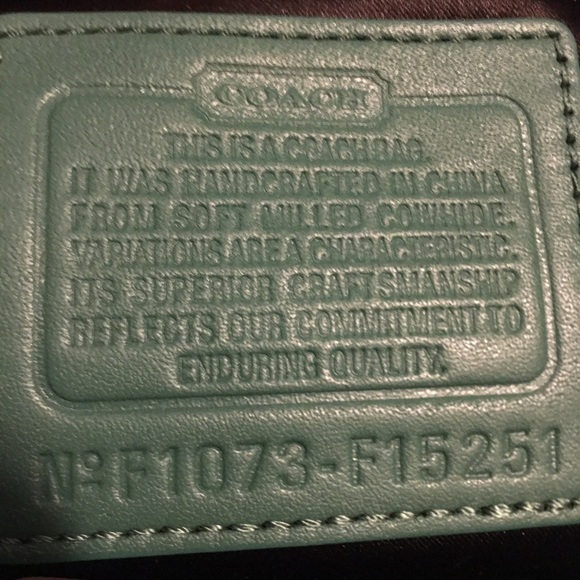 Coach Carly Jade green pebbled leather hobo bag - Picture 6 of 8